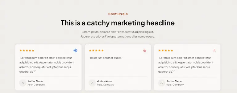 Home testimonial section grove