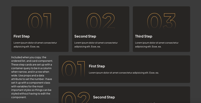 step card stem